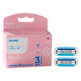 RECARGA PARA APARELHO DEPILATÓRIO DELICADA 3 LÂMINAS PANVEL 2 UNIDADES