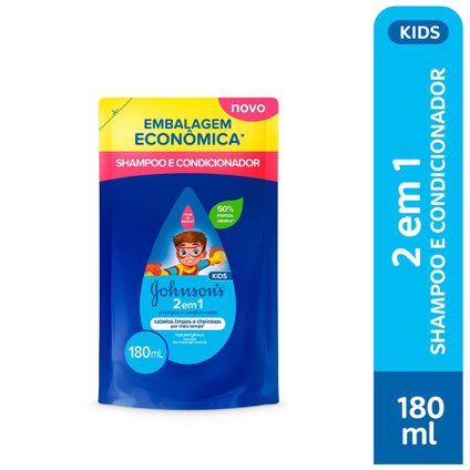 SHAMPOO E CONDICIONADOR JOHNSONS BABY 2 EM 1 REFIL 180ML