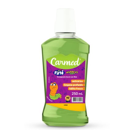 ENXAGUATÓRIO BUCAL CARMED FINI MINHOCAS 250ML