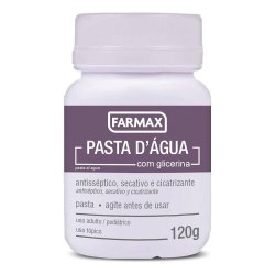 Pasta D´água Com Glicerina Pote Farmax 120g