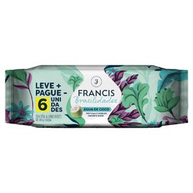 KIT SABONETE EM BARRA FRANCIS BRASILIDADES ÁGUA DE COCO 6 UNIDADES 80G CADA
