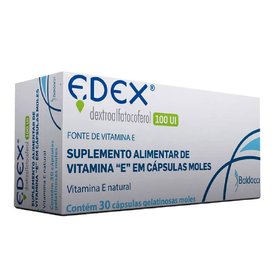 SUPLEMENTO ALIMENTAR EDEX VITAMINA E 100UI 30 CÁPSULAS