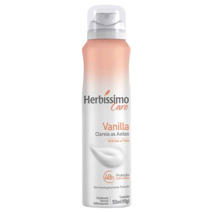 DESODORANTE AEROSOL HERBÍSSIMO CARE VANILLA 150ML