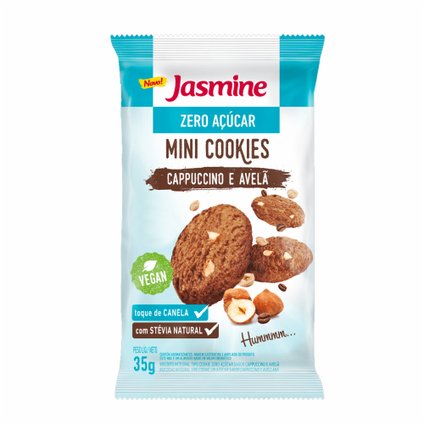 COOKIE ZERO JASMINE CAPUCCINO/AVELÃ 35G