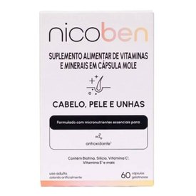 SUPLEMENTO ALIMENTAR NICOBEN CABELO, PELE E UNHAS 60 CÁPSULAS