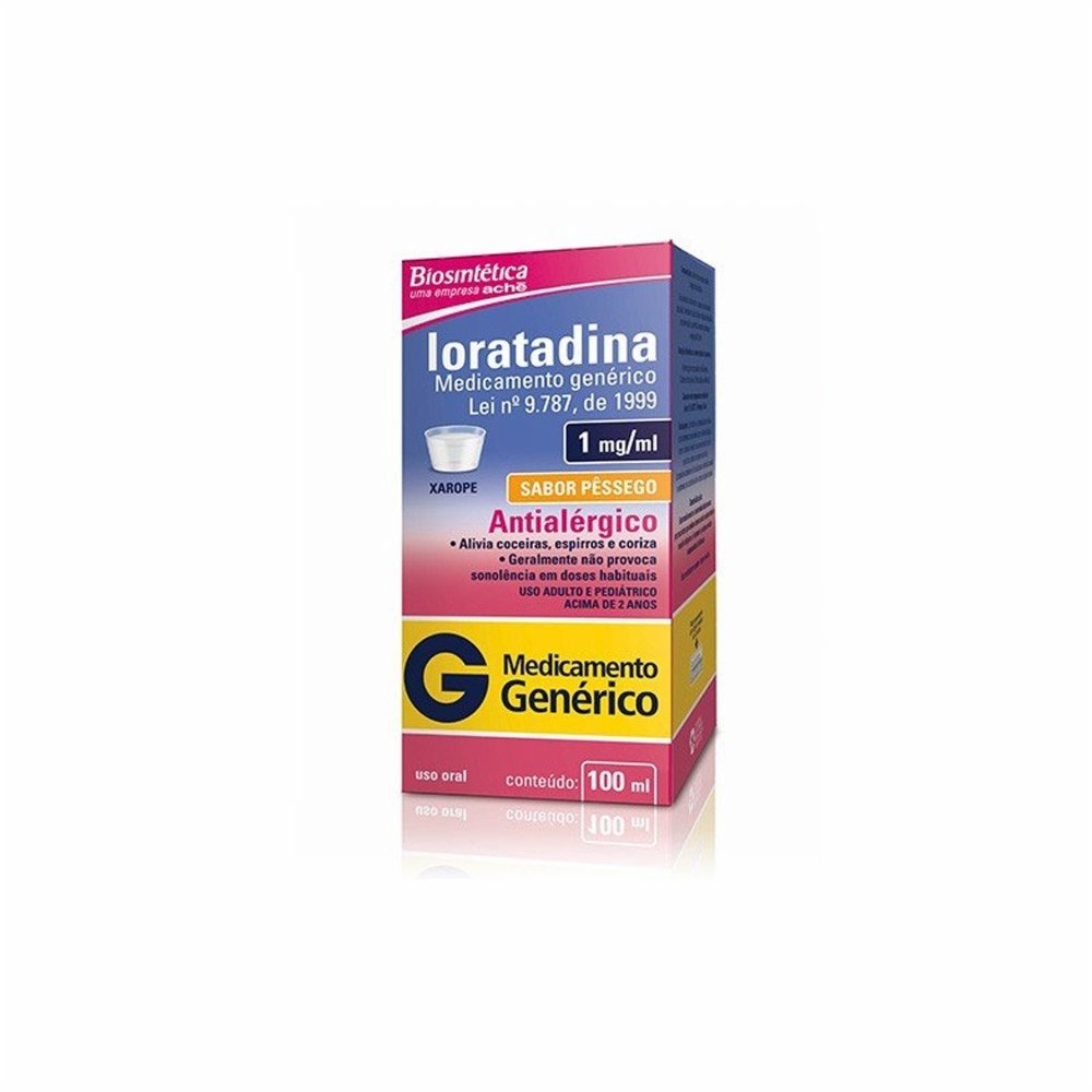 Loratadina 1mg/Ml Xarope 100ml Biosintetica Genérico L - PanVel Farmácias