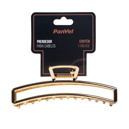 PIRANHA PARA CABELO GRANDE DE METAL DOURADO PANVEL