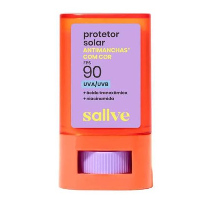 PROTETOR SOLAR FACIAL STICK SALLVE COR 3 FPS 90 15G