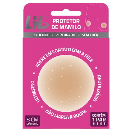 PROTETOR DE MAMILO LIB SEM COLA LIB 1 PAR BEGE TAMANHO ÚNICO