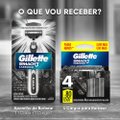 KIT CARGA PARA APARELHO DE BARBEAR GILLETTE MACH3 CARBONO 4 UNIDADES + APARELHO GRÁTIS