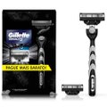 KIT APARELHO DE BARBEAR GILLETTE MACH3 CARBONO + 1 CARGA