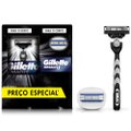 KIT APARELHO DE BARBEAR GILLETTE MACH3 CARBONO + CARGA MACH3 CORPO