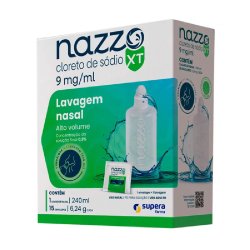 Nazzo Xt 0,9% Lavagem Nasal Alto Volume 15 Sachês + Frasco 240ml