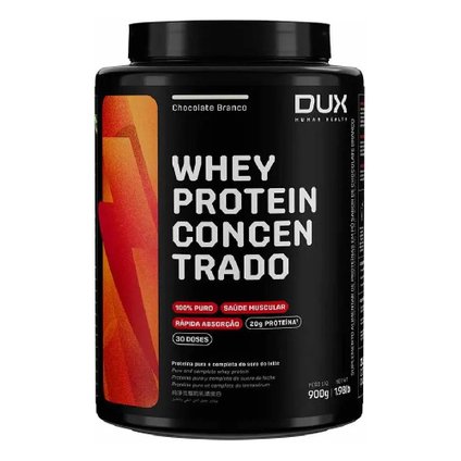 WHEY PROTEIN DUX NUTRITION CONCENTRADO CHOCOLATE BRANCO 900G