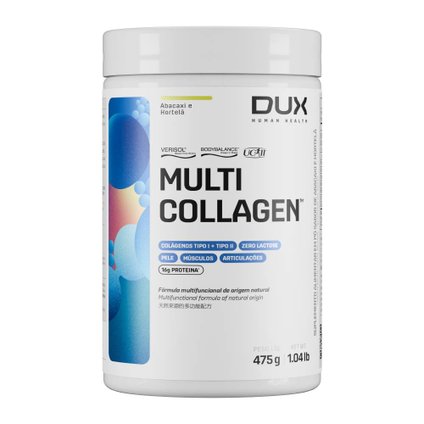 COLÁGENO MULTI COLLAGEN DUX NUTRITION ABACAXI E HORTELÃ 475G