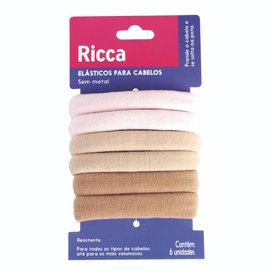 ELÁSTICO PARA CABELO RICCA BLONDIE 6 UNIDADES