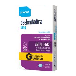 Desloratadina 5mg 30 Comprimidos Revestidos Pharlab Genérico