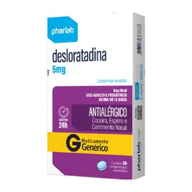 DESLORATADINA 5MG 30 COMPRIMIDOS REVESTIDOS PHARLAB GENÉRICO