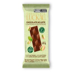 Chocolate Barra Luckau Ao Leite Com Pedaços De Pistache 20g