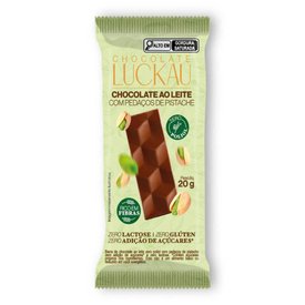CHOCOLATE BARRA LUCKAU AO LEITE COM PEDAÇOS DE PISTACHE 20G