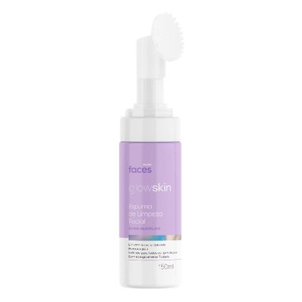 ESPUMA DE LIMPEZA FACIAL COM ÁCIDO GLICÓLICO PANVEL FACES GLOW SKIN 150ML