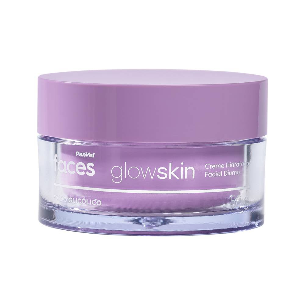 Creme Hidratante Facial Diurno Glicólico Panvel Faces Glow Skin 50g