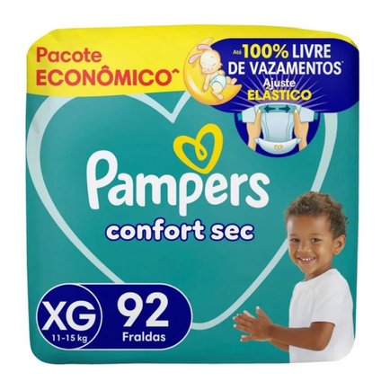 FRALDA PAMPERS CONFORTSEC MAX XG COM 92 UNIDADES