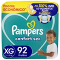 Kit Chá De Fralda Pampers Confort Sec Max Xg 92 Unidades + Lenços Umedecidos Aloe Vera Leve 4 Pague 3 Com 48 Unidades