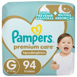 Fralda Pampers Premium Care G 94 Unidades