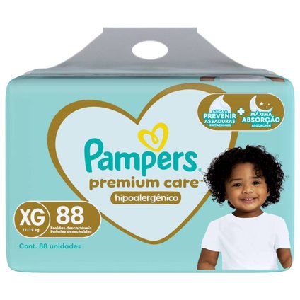FRALDA PAMPERS PREMIUM CARE MAX XG COM 88 UNIDADES
