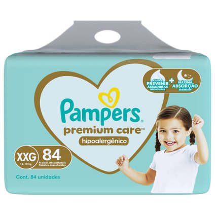 FRALDA PAMPERS PREMIUM CARE MAX XXG COM 84 UNIDADES