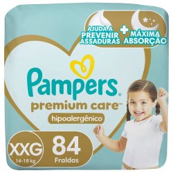 Fralda Pampers Premium Care Xxg 84 Unidades