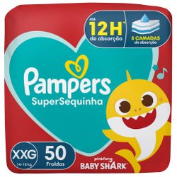 Fralda Pampers Supersequinha Xxg Com 50 Unidades