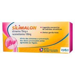 Silimalon Silimarina 70mg + Racemetionina 100mg 10 Comprimidos