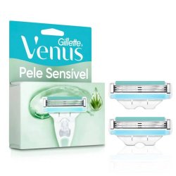 Carga Para Aparelho Depilatório Gillette Venus Pele Sensível Com 2 Unidades