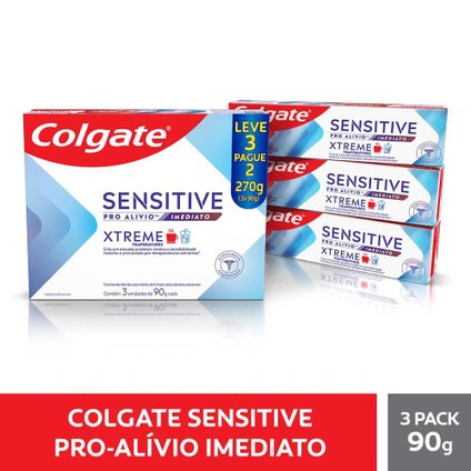 KIT CREME DENTAL COLGATE SENSITIVE PRO ALIVIO XTREME LEVE 3 PAGUE 2 90G CADA