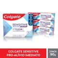 KIT CREME DENTAL COLGATE SENSITIVE PRO ALÍVIO IMEDIATO XTREME TEMPERATURES 3 UNIDADES 90G CADA