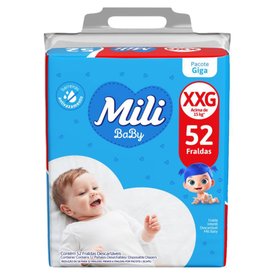 FRALDA MILI BABY GIGA XXG 58 UNIDADES