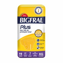 Fralda Adulto Bigfral Plus Xg Com 7 Unidades