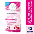 FOLHAS DEPILATORIAS CORPORAL VEET CERA FRIA PELES NORMAIS E SECAS 12 UNIDADES
