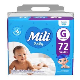 FRALDA MILI BABY GIGA G 72 UNIDADES