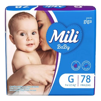 FRALDA MILI BABY GIGA G 78 UNIDADES