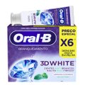 PASTA DE DENTE ORAL-B 3D WHITE BRANQUEADORA, 6 UN, 70 G