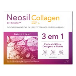Neosil Collagen Suplemento Alimentar Para Cabelos, Unhas E Pele Silício Si Biobetter 30 Sachês