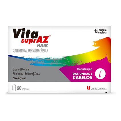 SUPLEMENTO ALIMENTAR VITA SUPRAZ UNHAS E CABELOS 60 CÁPSULAS