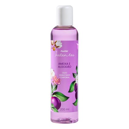 ÓLEO HIDRATANTE CORPORAL AMEIXA E ALGODÃO PANVEL INSTANTES 200ML