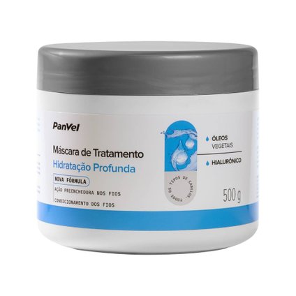 MÁSCARA CAPILAR HIDRATAÇÃO PROFUNDA PANVEL 500G