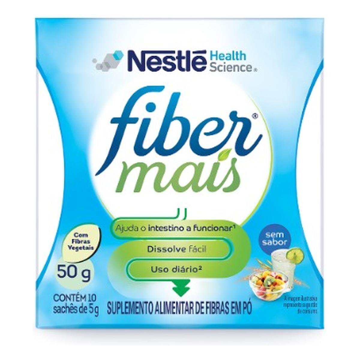 Suplemento Alimentar De Fibras Fiber Mais Sem Sabor 50g