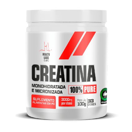 CREATINA MONOHIDRATADA E MICRONIZADA HEALTH LABS 100G