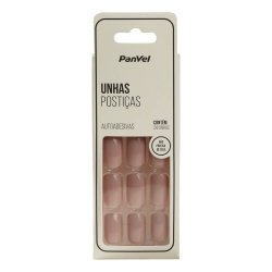 Unhas Postiças Autocolantes Panvel Cor Nude 24 Unidades